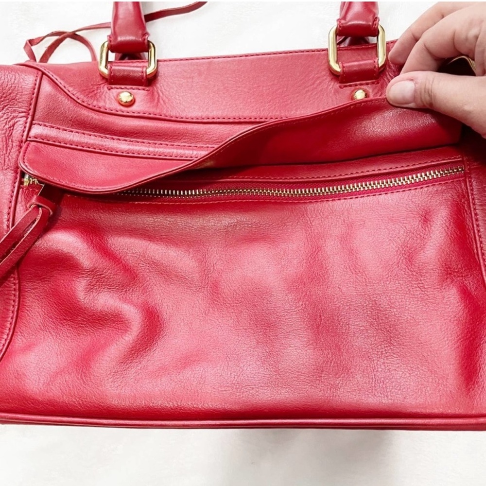 Rebecca Minkoff red leather mini handle bag top handle